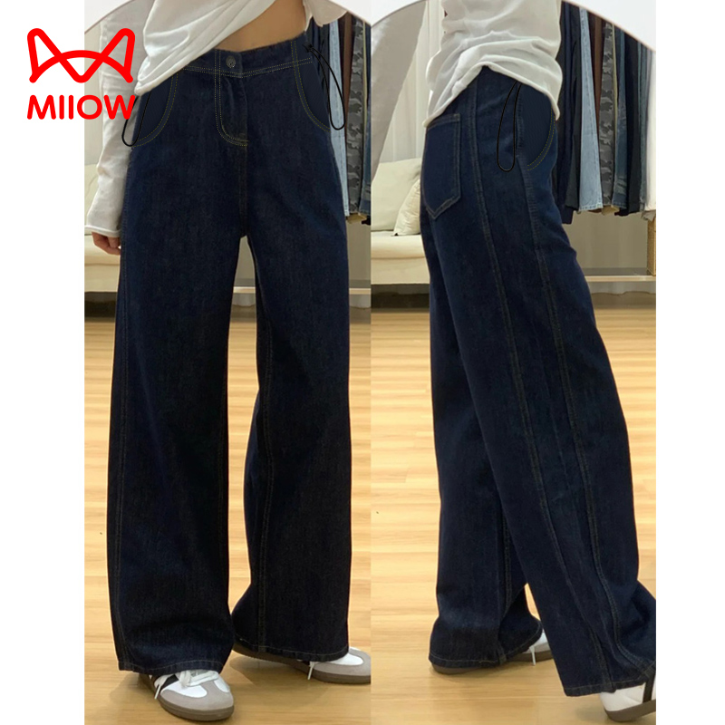 Catman Maternity Pants Autumn and Winter Outerwear Denim Blue Jeans