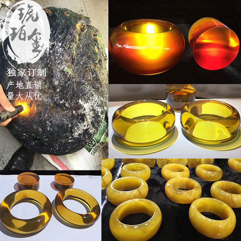 Burmese Amber Bracelet Pure Natural Violet Women's Plant Kimper Golden Blue Brown Black Tea Honey Wax Bracelet