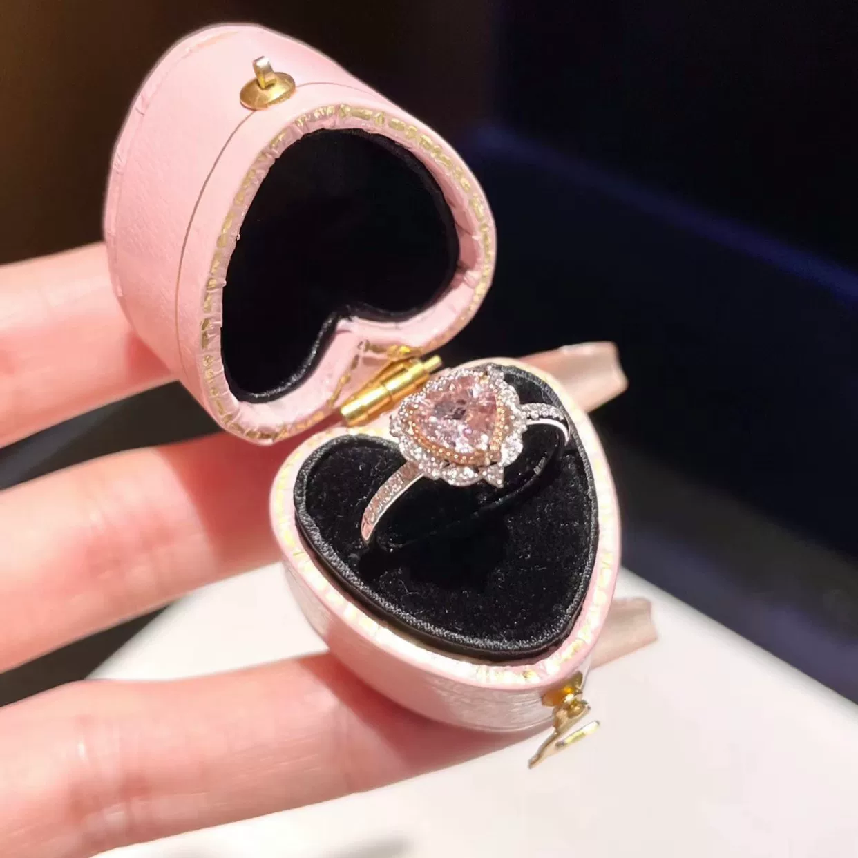 Кольцо Lauren Love «сердце» с имитацией бриллианта Moissanite, свадебное/помолвочное, с кулоном или шкатулкой