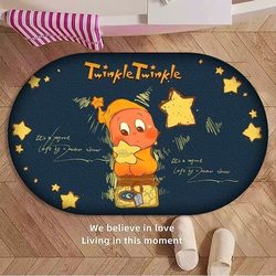 Bathroom Floor Mat Cartoon Star-Shaped Foot Mat Diatom Mud Water-Absorbent Non-Slip Quick-Drying Bathroom Bedroom Toilet Carpet