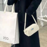 新款韩国EMIS李妍珠同款小众潮牌复古法棍包灯芯绒腋下手提单肩包