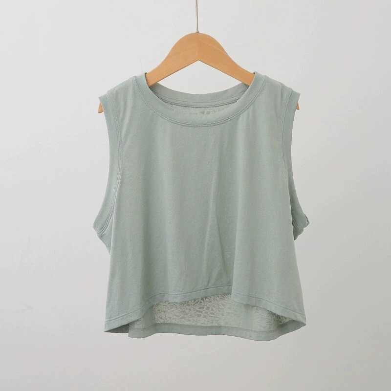 Jacquard Loose-Fitting Versatile Sleeveless T-Shirt, Outdoor Yoga Vest, Baseball Uniform Short Style
