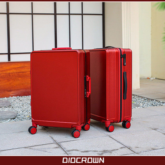 Diocrown Red Suitcase Wedding Dowry Box Trolley Case Bride's Dowry
