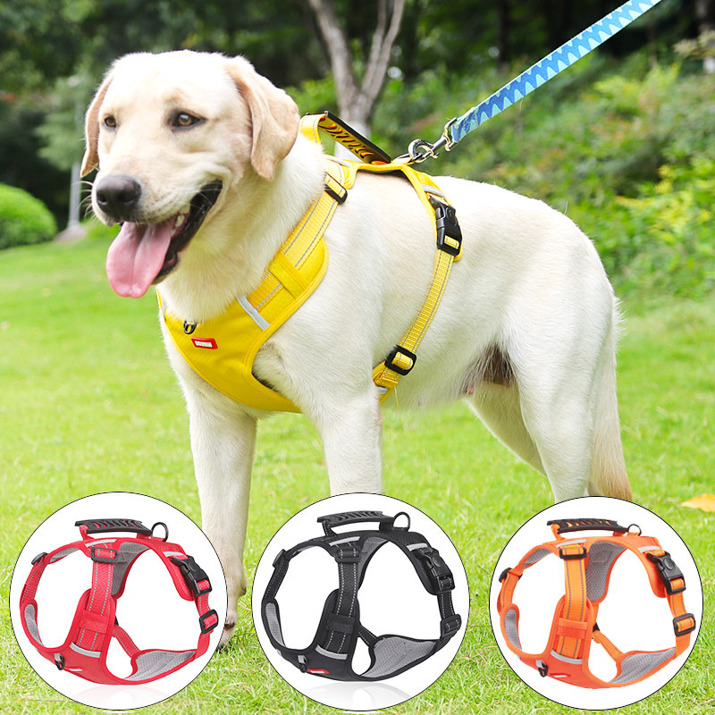 Dog traction rope medium large canine vest type chest harness dog chain Samo Kim Maura Labrador Dog Rope-Taobao