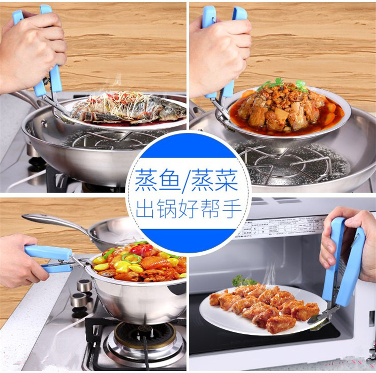 Thép không gỉ lấy bát clip nóng thư mục clip bát lấy đồ dùng nhà bếp tiện ích trượt clip đồ dùng nhà bếp - Phòng bếp kệ đựng gia vị trong tủ bếp