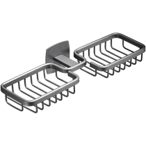 Gun ash soap box 304 stainless steel soap rack laundry soap basket drain storage rack no punching wall-mounted
