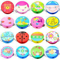 Tambourine Kindergarten hand drummer shaking bell drum performance props baby wooden toy dance early education childrens tambourine