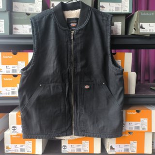 Dickies 黑色百搭棒球领仿羊羔绒保暖马甲 秋冬 男款    DK0A4XFX