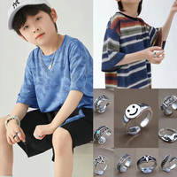 Children's High Street Rings Kids Boys Hip-Hop Street Dance Stage Performance Accessories Girls Trendy Cool Rings Student Party