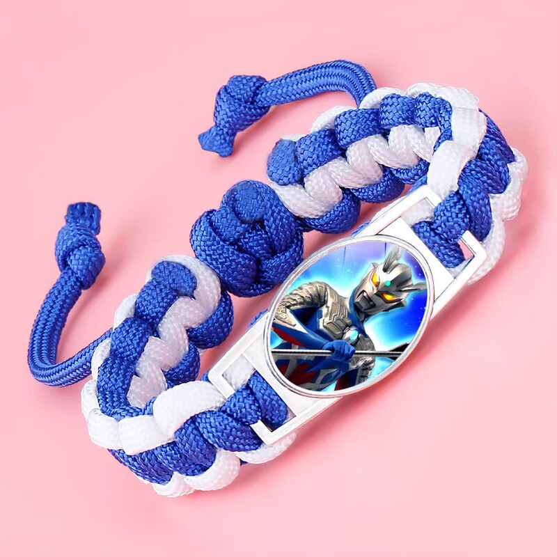 Paracord Braided Kidsren's Cartoon Anime Ultraman Cerodiga Bracelet Birthday Gift Student Jewelry Little Boy