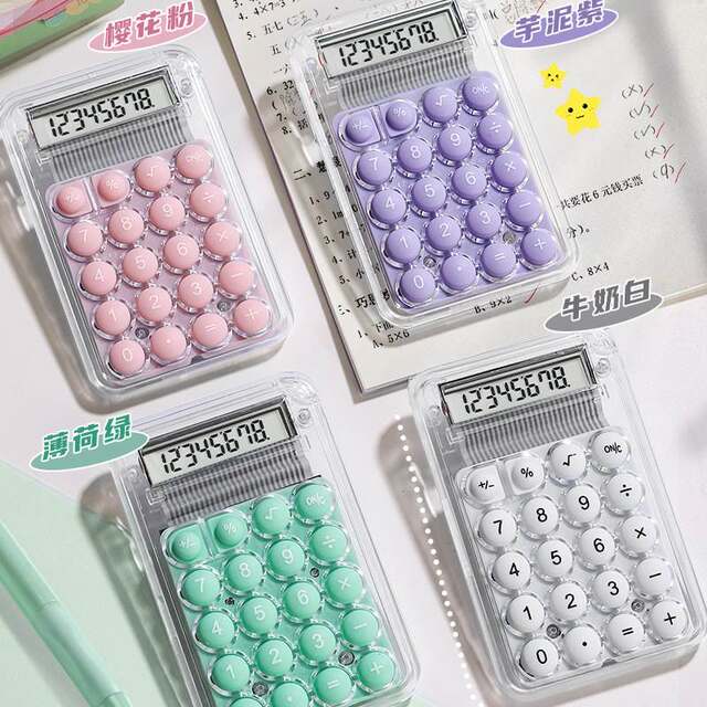 Mini Calculator, Small Portable Computer, High-Looking, Transparent, Special Calculator for Primary School Students, Children's Model, Small