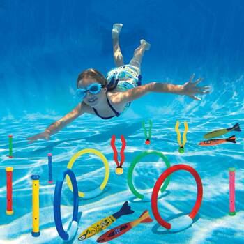 Children's Water Toys Student Underwater Breath Training Equipment Diving Stick Seaweed Ring Pool Swimming Pool Teaching Aids