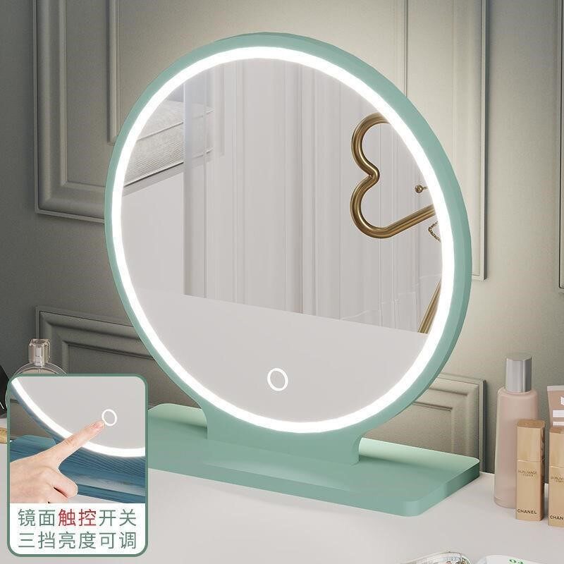 Mirror Makeup Mirror Desktop Desktop Makeup Mirror Makeup Bench with lamp Home Smart LED Lights Beauty Bedroom Dorm Room Dorm Room
