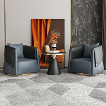 Nordic single sofa high-end light luxury simple sample house display center table and chairs hotel lobby office reception room