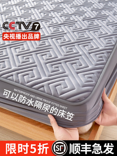 Class a Waterproof Urine-Proof Quilted Fitted Sheet 2023 New Model Non-Pure Cotton Bed Cover Simmons Mattress Protector Sheet Set
