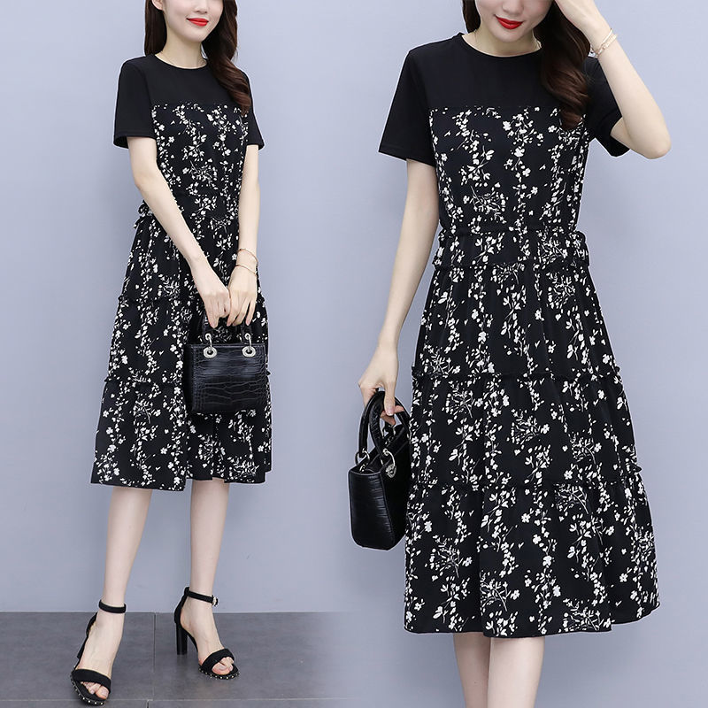 Clearance Sale at a Loss: Women's Dress, 2022 Summer New Style, Hepburn Style, Mid-Length Floral Dress, Elegant