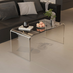 Acrylic Transparent Coffee Table for Living Room, Small Apartment, Sofa Side Table, Nordic Balcony Tea Table, Simple Small Low Table