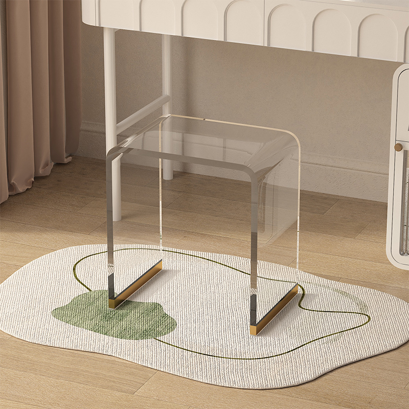 Internet-Famous Transparent ins Style Crystal Stool, Light Luxury High-End Acrylic Dressing Chair, Simple Makeup Stool for Girls' Bedroom Internet-Famous Transparent ins Style Crystal Stool, Light Luxury High-End Acrylic Dressing Chair, Simple Makeup Stool for Girls' Bedroom