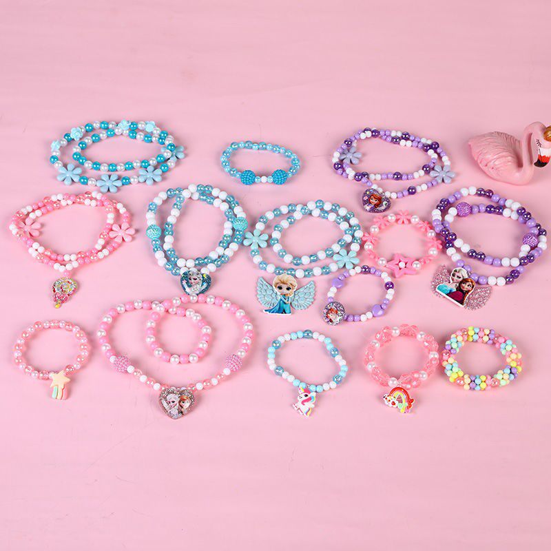 1 2 Boxed Necklace Puzzle Beaded Children's DIY Handmade Material Bag Little Girl Wearing Beads Toy Hands - Taobao