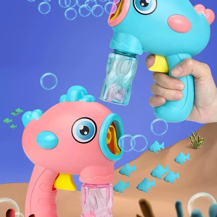 Xuyin New Fish Bubble Gun Large Eye Manual Electric Bubble Machine Boy and Girls Net Blowing Bubble Children's Toy