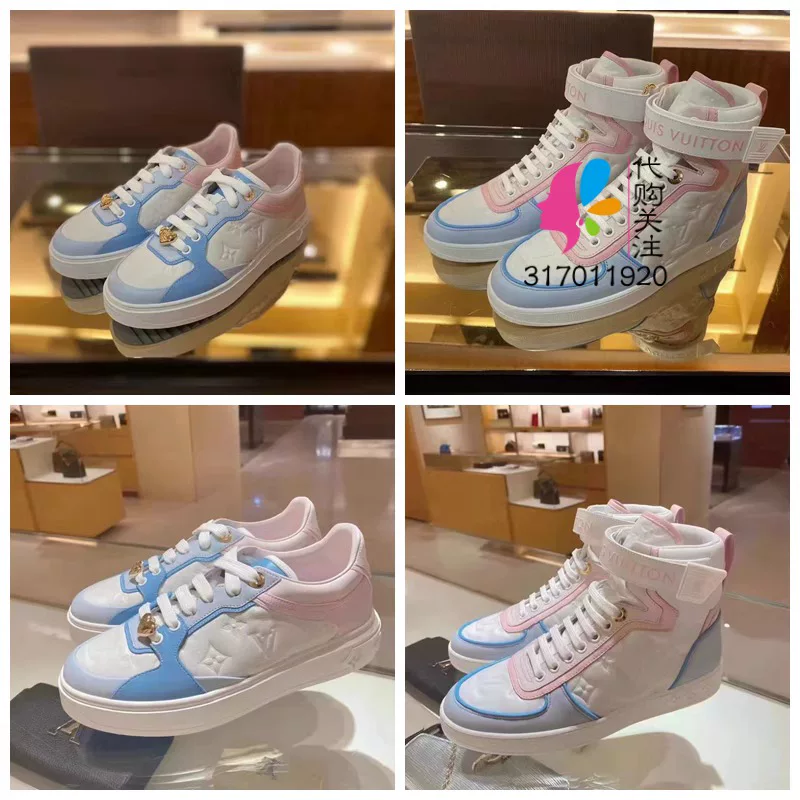 Женские обувь LV/Louis Vuitton с принтом подошва high-top low-top лента головная повседневная обувь спортивная обувь 1A9S6Q