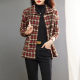 Xiaoxiangfeng woolen coat women's autumn and winter wear 2022 new temperament small short short fashion plaid top trend