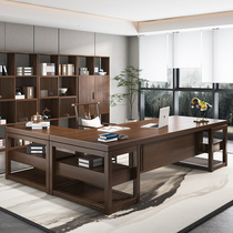 New Chinese style solid wood boss desk light luxury atmosphere high-end office furniture executive desk president desk and chair combination