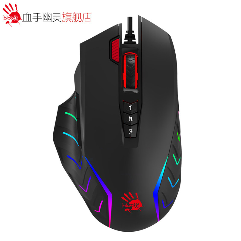 Shuangfeiyan BLOODY Bloody Ghost J95s V8M MAX Куриное макропрограммирование APEX Проводная мышь CSGO Изображение 1