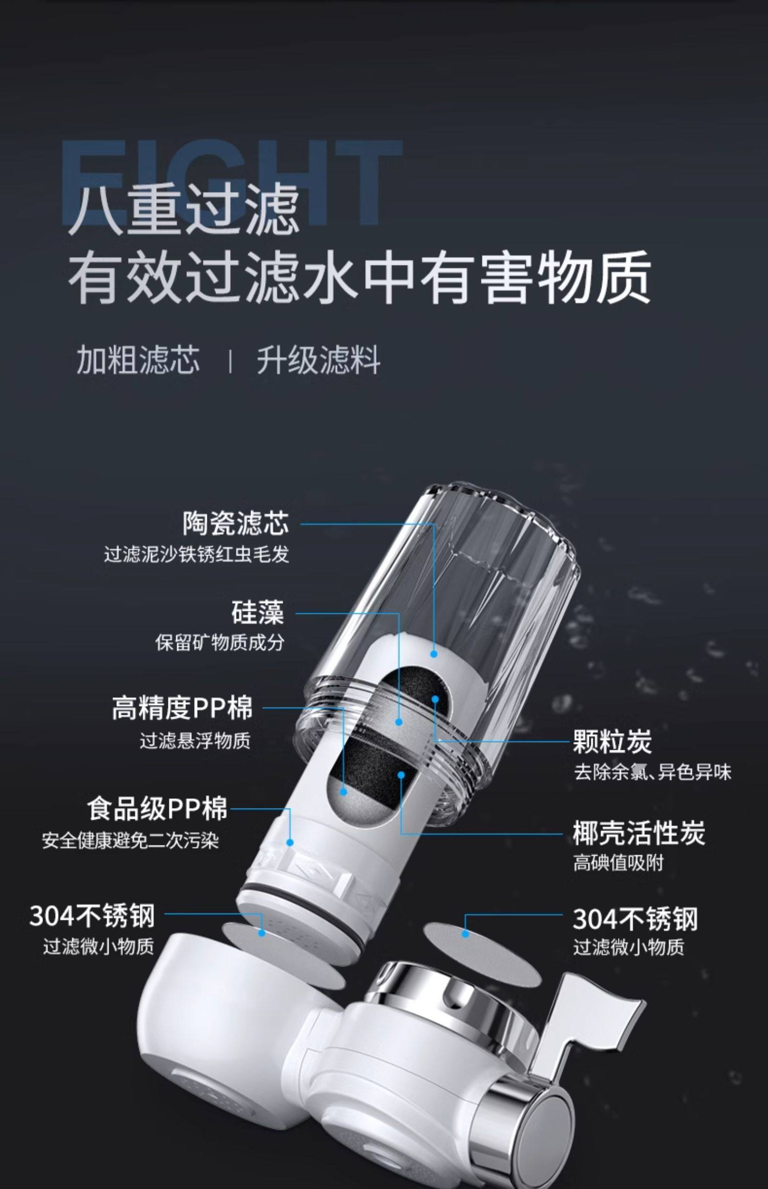 远大健科 家用厨房水龙头净水器 一机一芯 双重优惠折后￥19.8包邮