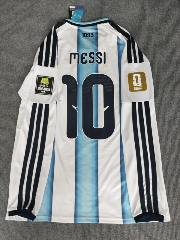 2026 World Cup Argentina Long-Sleeved Jersey No. 24 Enzo No. 9 Alvarez No. 10 Messi Football Uniform 2026 World Cup Argentina Long-Sleeved Jersey No. 24 Enzo No. 9 Alvarez No. 10 Messi Football Uniform