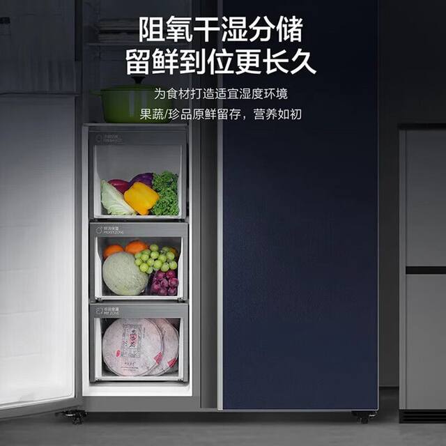 Haier Refrigerator Double-Door Household Large Freezer Dual Frequency Conversion First-Class Air-Cooled Frost-Free Bcd-622Wlhsse5B1U1