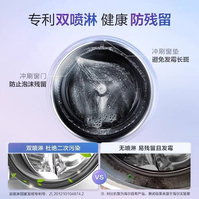 [New Product] Haier Drum Washing Machine Fully Automatic Large Drum Diameter White 10kg Eg100Matesl3W