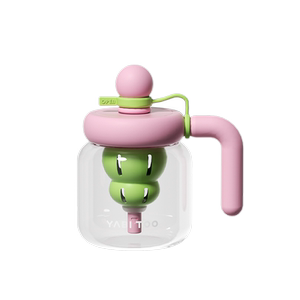 YABITOO野比兔雪茶玻璃吸管茶水分离杯