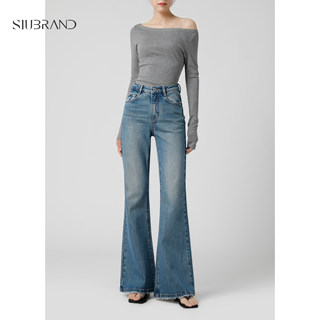 「复古港风」高腰微喇牛仔裤女2026年新款气质显瘦直筒宽松喇叭裤
