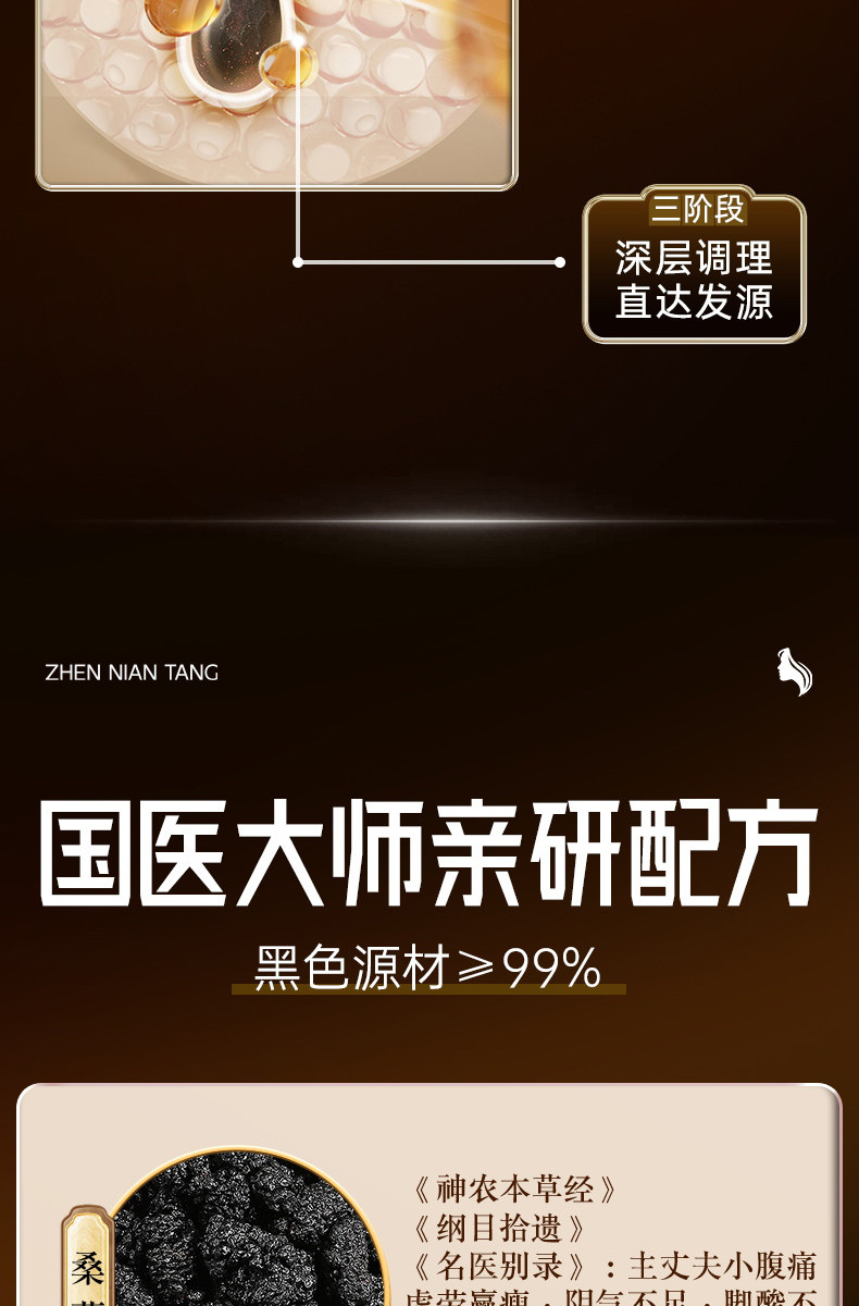 【中国直邮】 贞念堂 乌葚九黑膏  养发乌发 1瓶