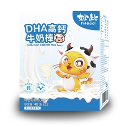 妙此！DHA牛初乳高钙牛奶棒棒糖40g×2盒