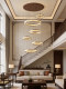 Song-Style Aesthetic Villa Suspended Ceiling Chandelier for Living Room, Main Light for Hall, New Chinese-Style Light Luxury High-End Duplex Circular Staircase Light