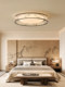 Song-Style Aesthetic Ceiling Lamp, Antique-Style Bamboo Leaf Landscape Room Master Bedroom Lamp, Retro Chinese Zen-Style Fabric Bedroom Lamp