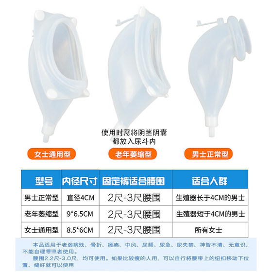 Urinary catcher male and female paralyzed elderly paralyzed atrophic incontinence bed collection urine bag anti-side leakage urinal catheter drainage bag