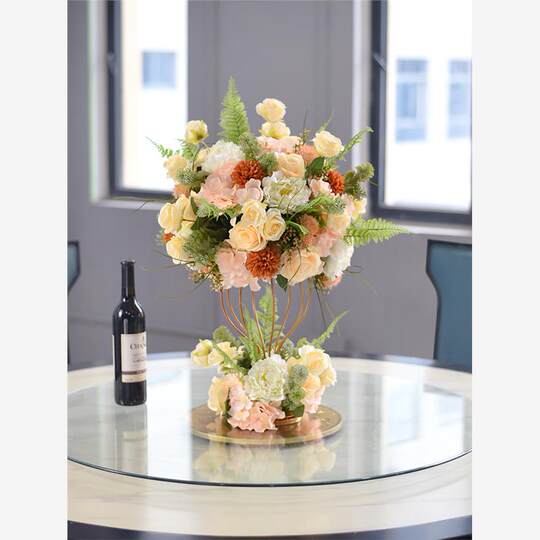 ktv摆件桌面摆花装饰彷真花饭店餐桌花艺酒店婚礼婚宴主桌花假花