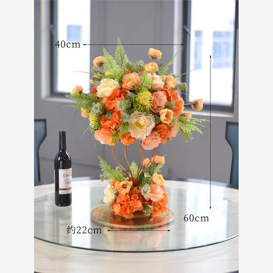 ktv摆件桌面摆花装饰彷真花饭店餐桌花艺酒店婚礼婚宴主桌花假花