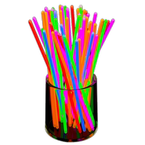 Colorful fluorescent sticks glowing and dancing on the body childrens toys bright color sticks silver sticks stickman luminous sticks