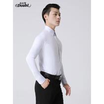 Danbaoluo Latin dance mens one-piece shirt mens adult ballroom dance competition clothing modern black pool dance performance clothing