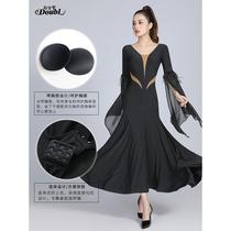 Danbaoluo red ballroom dance modern dance skirt dress large swing skirt brand ballroom dance performance costume waltz dance skirt