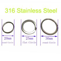 10PC 316 Stainless Steel Water Sport Keychain Keyring Split