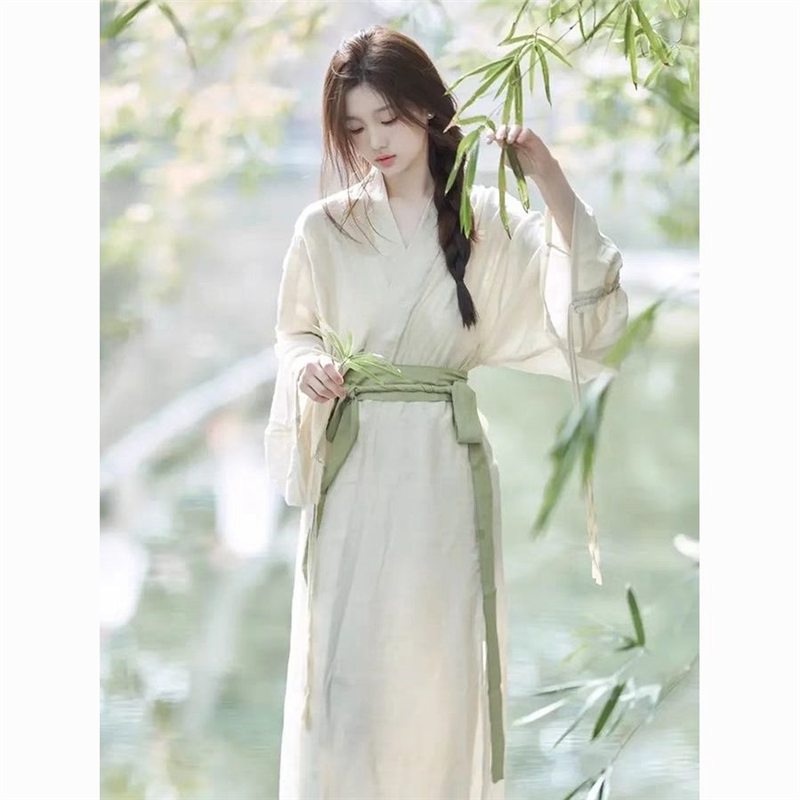 New Summer Style Hanfu for Women, Modified Hanfu with Straight Hem, Chinese Style Robe, Beachwear, Retro Style, Cool and Elegant Long Style, Affordable New Summer Style Hanfu for Women, Modified Hanfu with Straight Hem, Chinese Style Robe, Beachwear, Retro Style, Cool and Elegant Long Style, Affordable