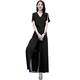 Chiffon falling feeling wide-leg pants suit women's summer 2023 new summer women's temperament one-piece trousers two-piece set tide