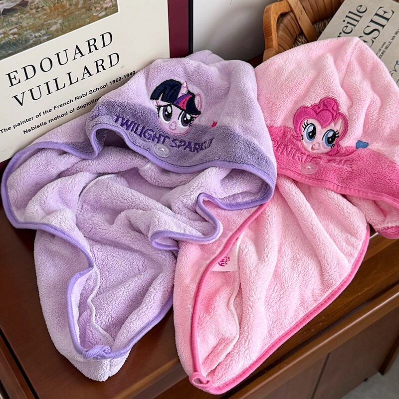 My Little Pony Hair Drying Cap for Children and Girls, Super Absorbent and Quick-Drying, Thickened for Adults, Hair Towel Wrap, Shower Cap