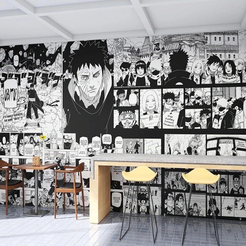 Incoming Giant Poster Customised Into Giant Comics Print Black-and-white Jk Comic Single-sided Wallpaper Wallpaper A