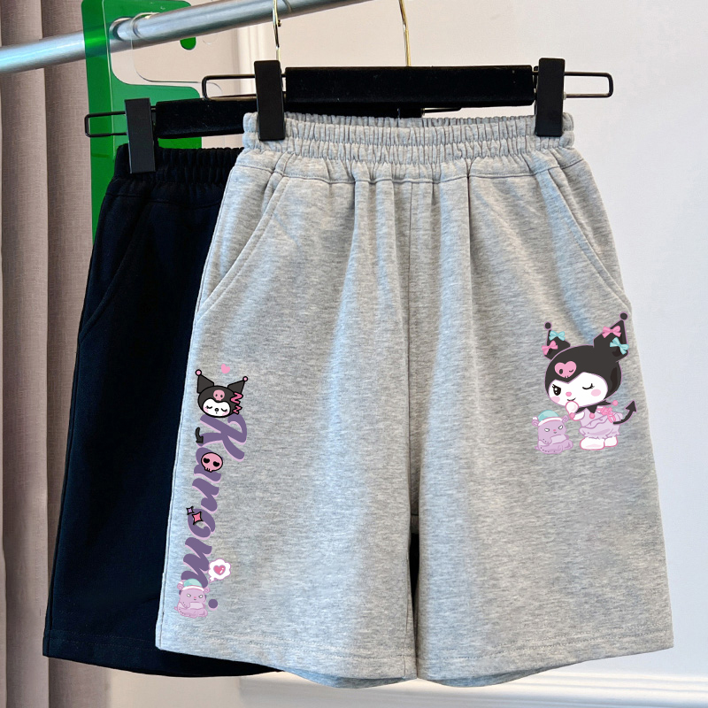 Women's Shorts, Knee-Length, 2026 Summer New Style, Cute Design, Cartoon, Pure Cotton, Casual Sports Half-Length Pants, Trendy